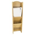 Home Basics Home Basics 3 Tier Bamboo Letter Rack with Key Hooks ZOR96179